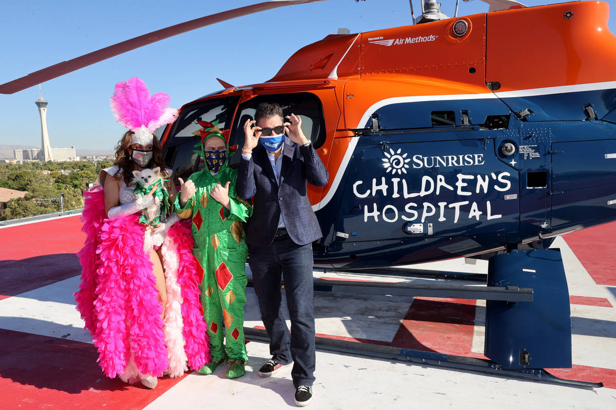Jade Simone, Mr Piffles, Piff the Magic Dragon and Las Vegas Review-Journal columnist John Kats ...
