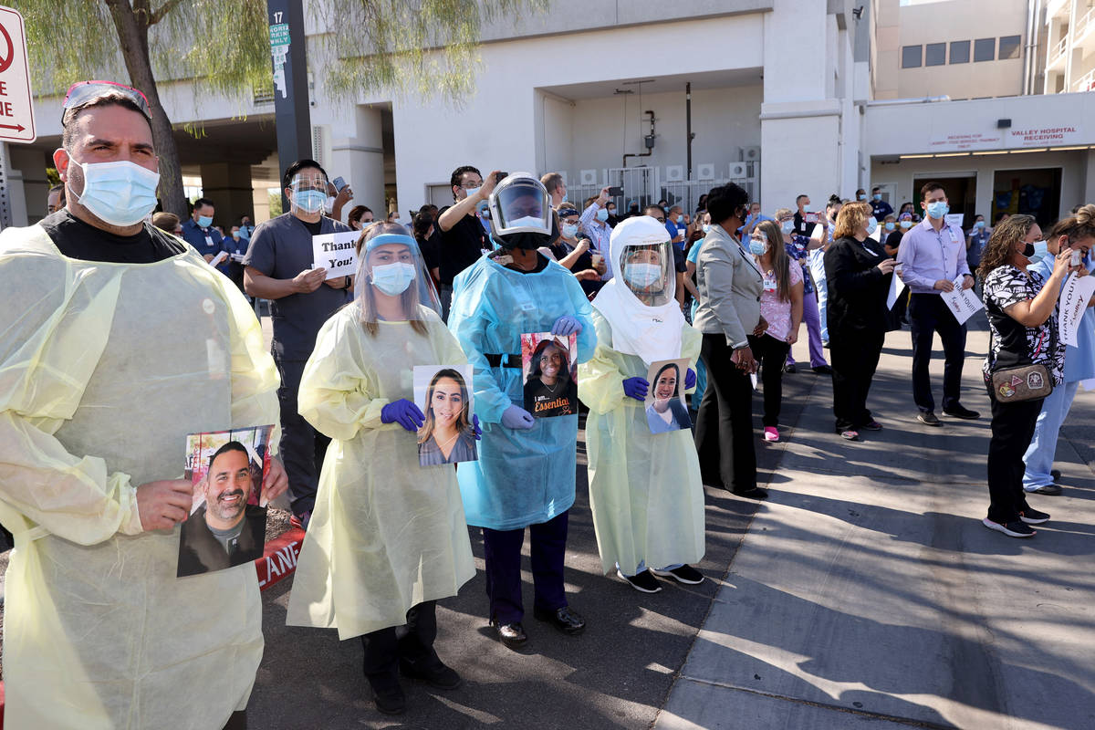 Medical professionals, including Brandon Ortiz, respiratory therapist, Jennifer Parada, houseke ...
