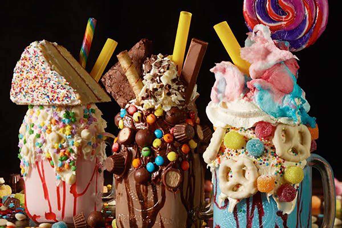 A selection of Supernova Shakes at the newly reopened Planet Hollywood restaurant at The Forum ...