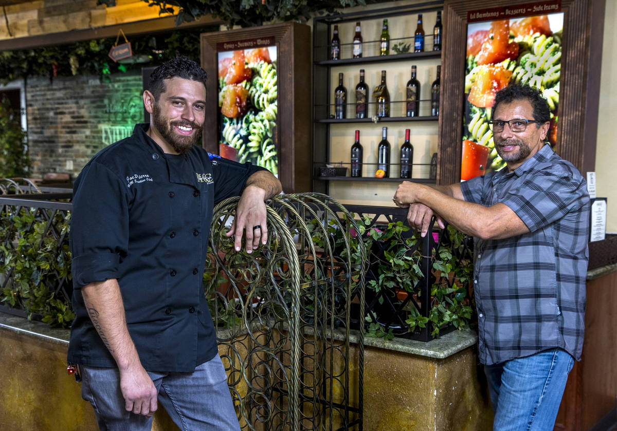 Owner Joe Pierro, right, with his chef son Joe Pierro, Jr., of the Market Grille Cafe in which ...