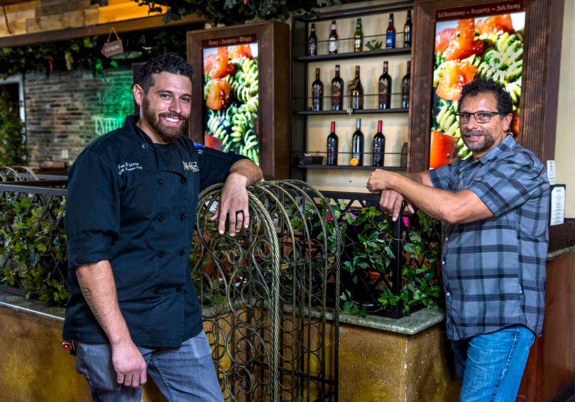 Owner Joe Pierro, right, with his chef son Joe Pierro, Jr., of the Market Grille Cafe in which ...