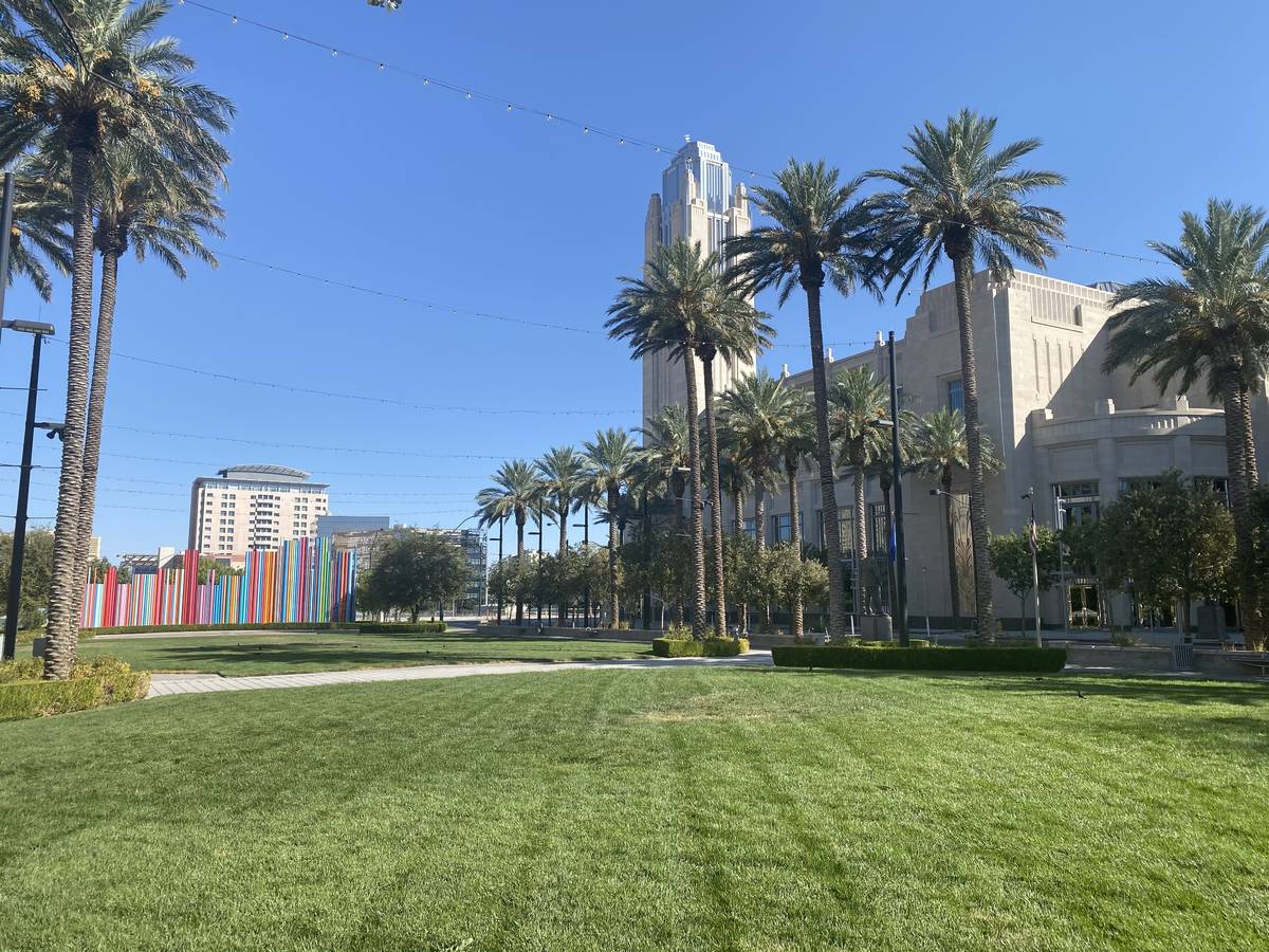 Symphony Park at the Smith Center is shown on Monday, Aug.. 31, 2020. The space is the site of ...