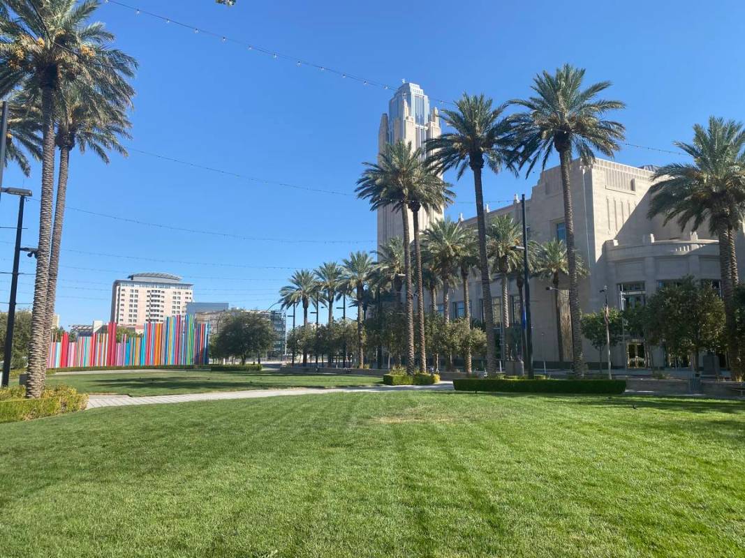 Symphony Park at the Smith Center is shown on Monday, Aug.. 31, 2020. The space is the site of ...