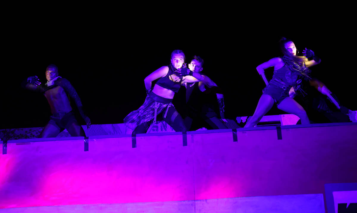 Thomas Archey, from left, Ksenia Kozyreva, Taylor Bradley and Sophia Ludwig perform at Salvage ...