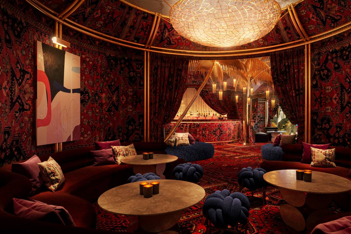 A rendering of The Shag Room at Commons Club, planned for the new Virgin Hotels Las Vegas. (Vir ...