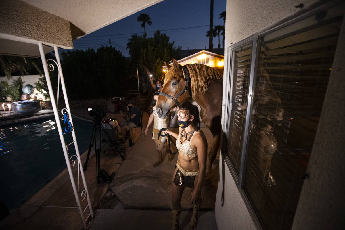 Members of "Gladius the Show" are shown during the PodKats! "End of Summer bash" with Melody Sw ...