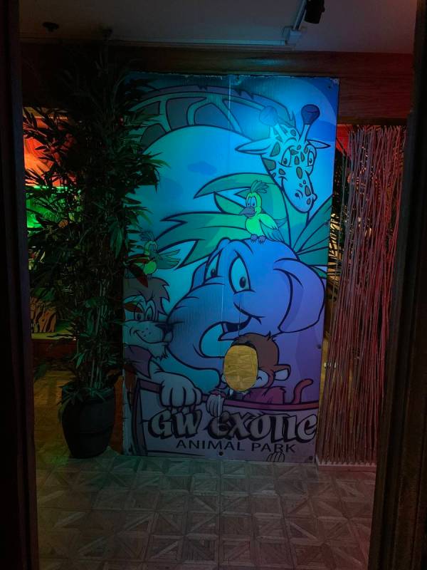 The entrance door of Greater Wynnewood Exotic Animal Park is shown at Zak Bagans' Haunted Museu ...