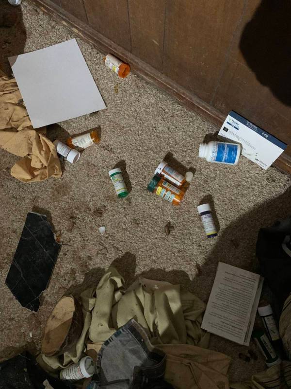 Bottles of Joe Exotic's prescription medication is shown at the Greater Wynnewood Exotic Animal ...