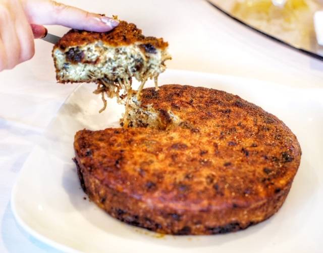Caramelized onion and lekvar kugel at Burnt Offerings. (Burnt Offerings)