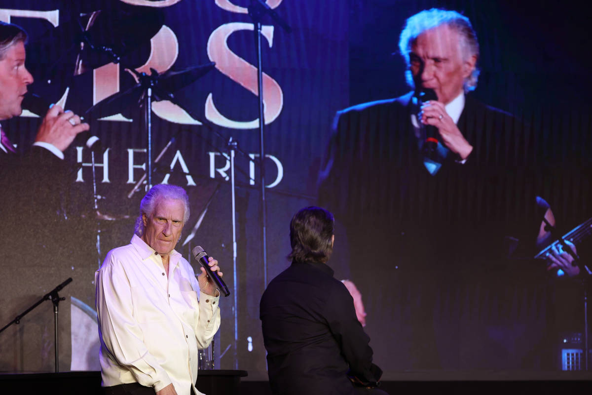 Bill Medley, left, and Bucky Heard of the Righteous Brothers participate during a new streaming ...