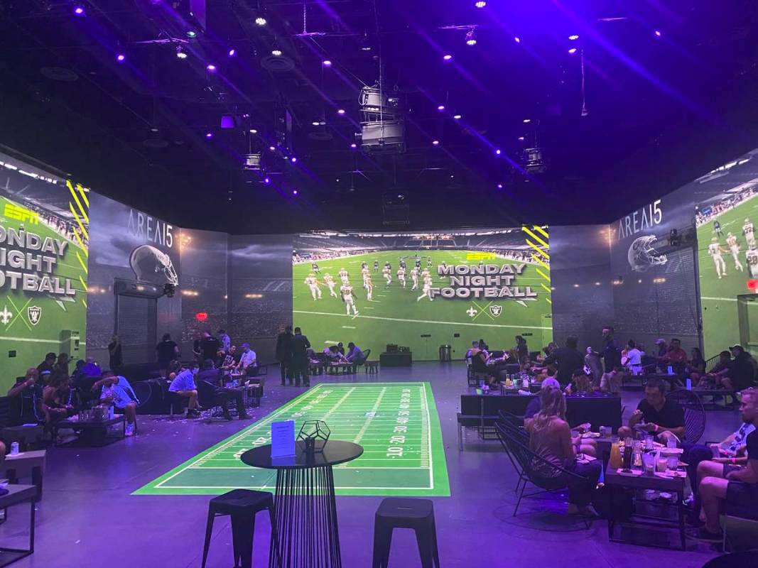 The Portal at Area15 shown during the venue's Raider opening party on Monday, Sept. 21, 2020. ( ...