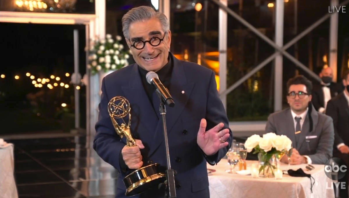In this video grab captured on Sept. 20, 2020, courtesy of the Academy of Television Arts & ...