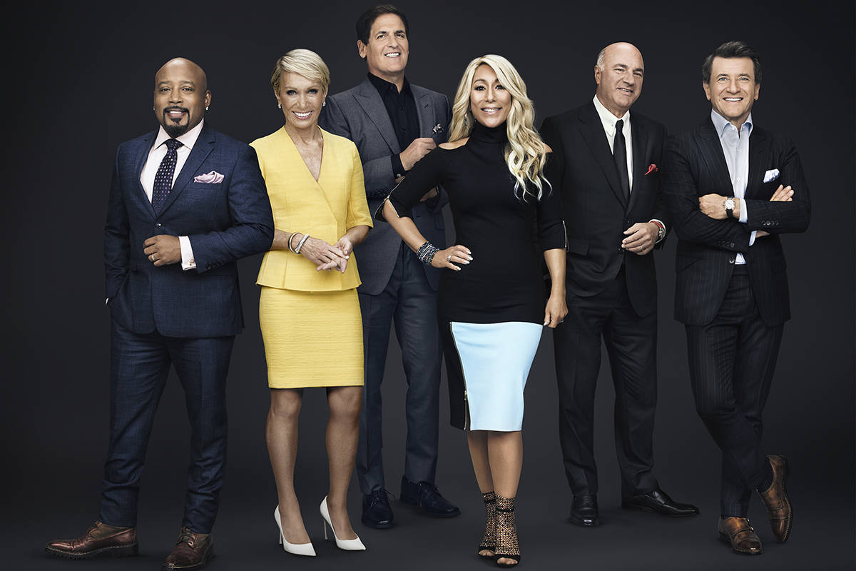 SHARK TANK - Daymond John, Barbara Corcoran, Mark Cuban, Lori Greiner, Kevin O'Leary, and Rober ...
