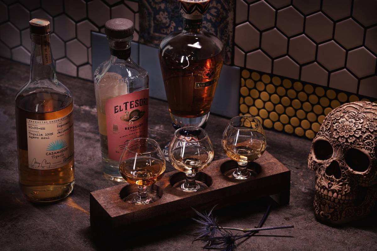 A tequila flight at Lucky Day. (Anthony Mair)