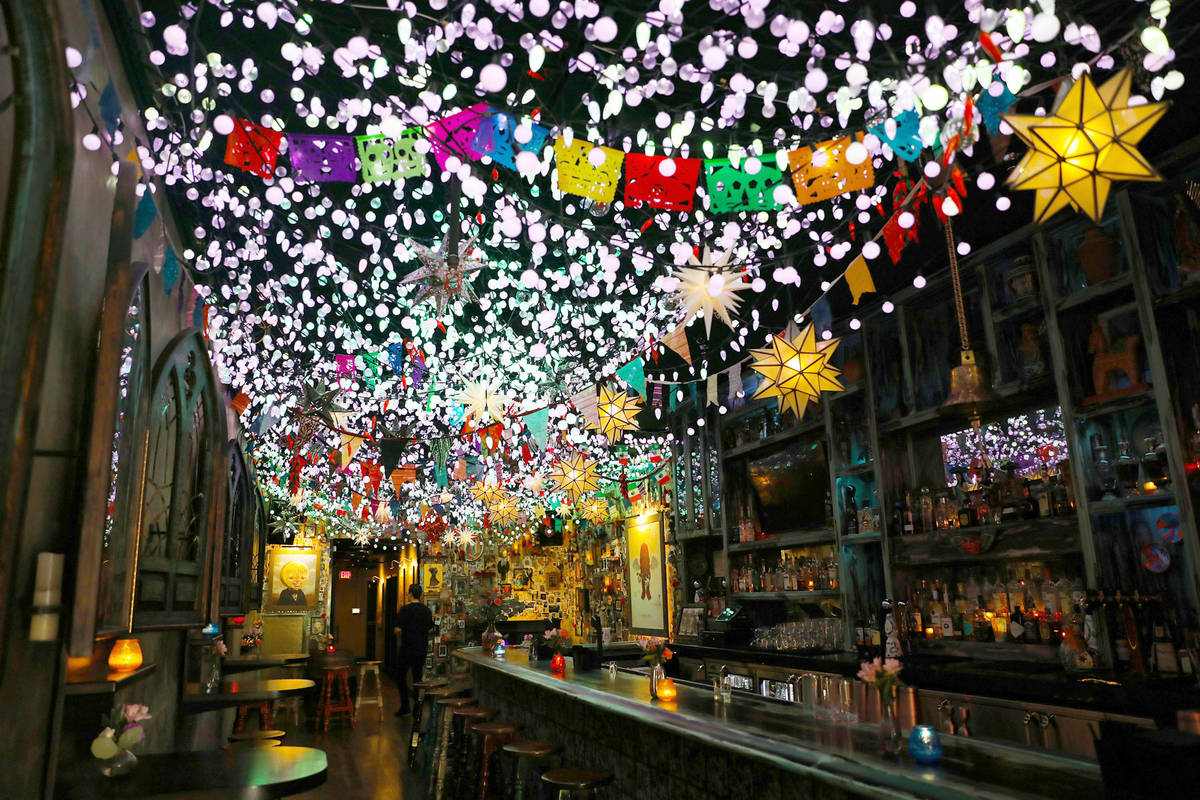 Lucky Day Tequila & Mezcal House in downtown Las Vegas, Wednesday, Sept. 23, 2020. (Rachel ...