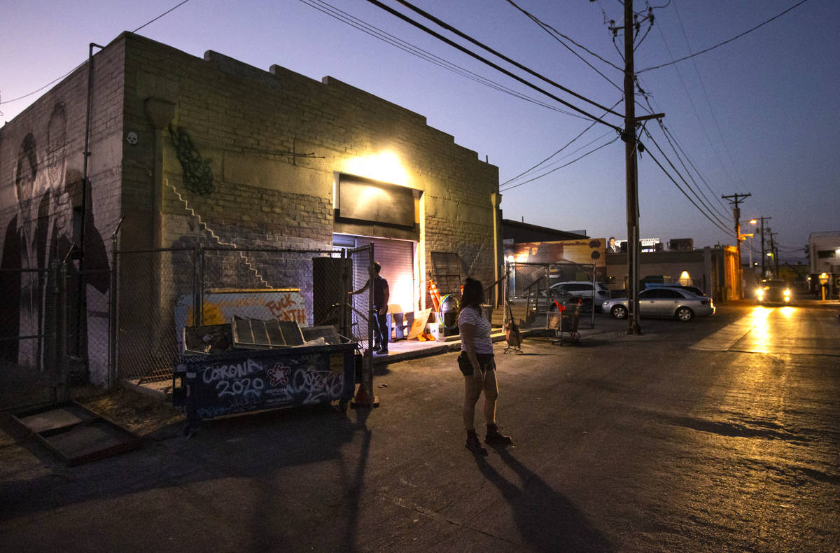 J, played by Natalie Senecal, right, and Terry, played Mike Vargovich perform during a rehearsa ...