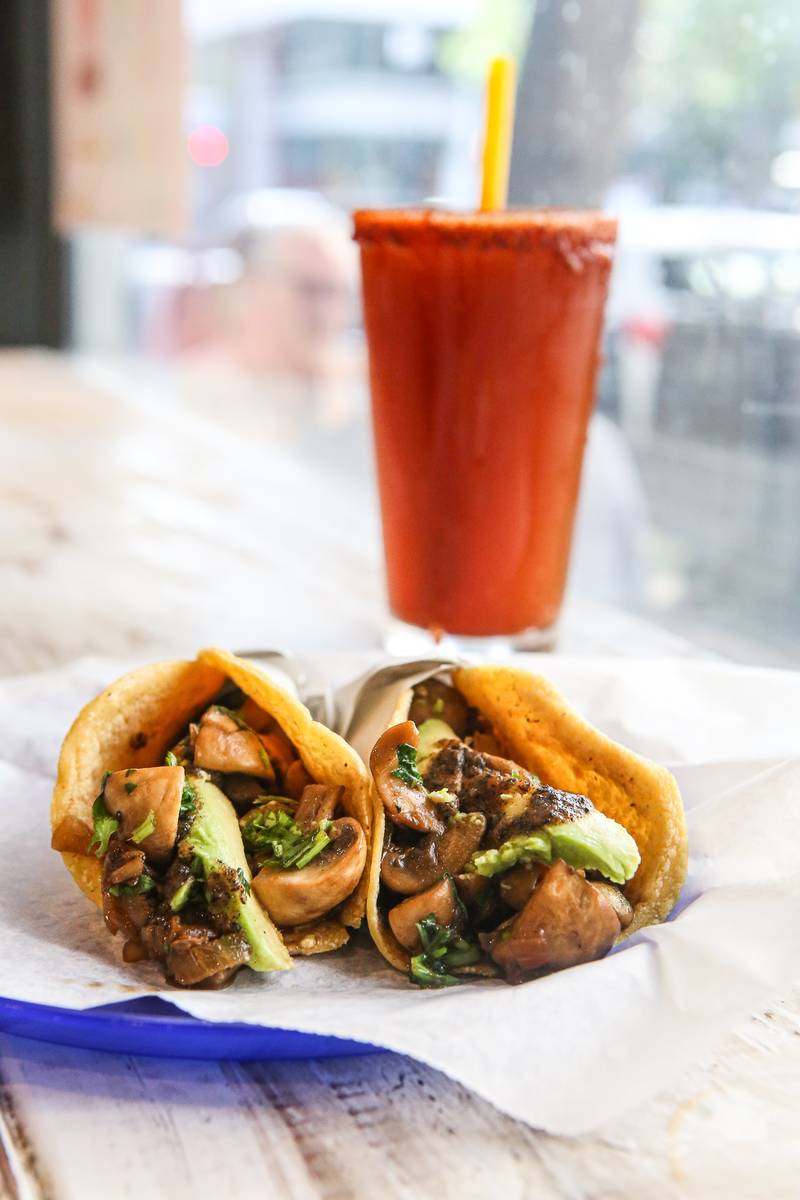 Mushroom tacos from The Taco Stand. (The Taco Stand)