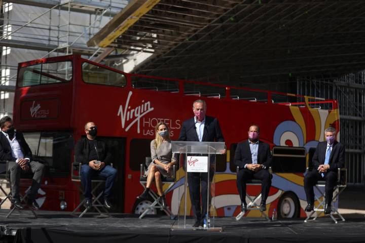 Richard “Boz” Bosworth speaks during a press conference to announce the reopening ...