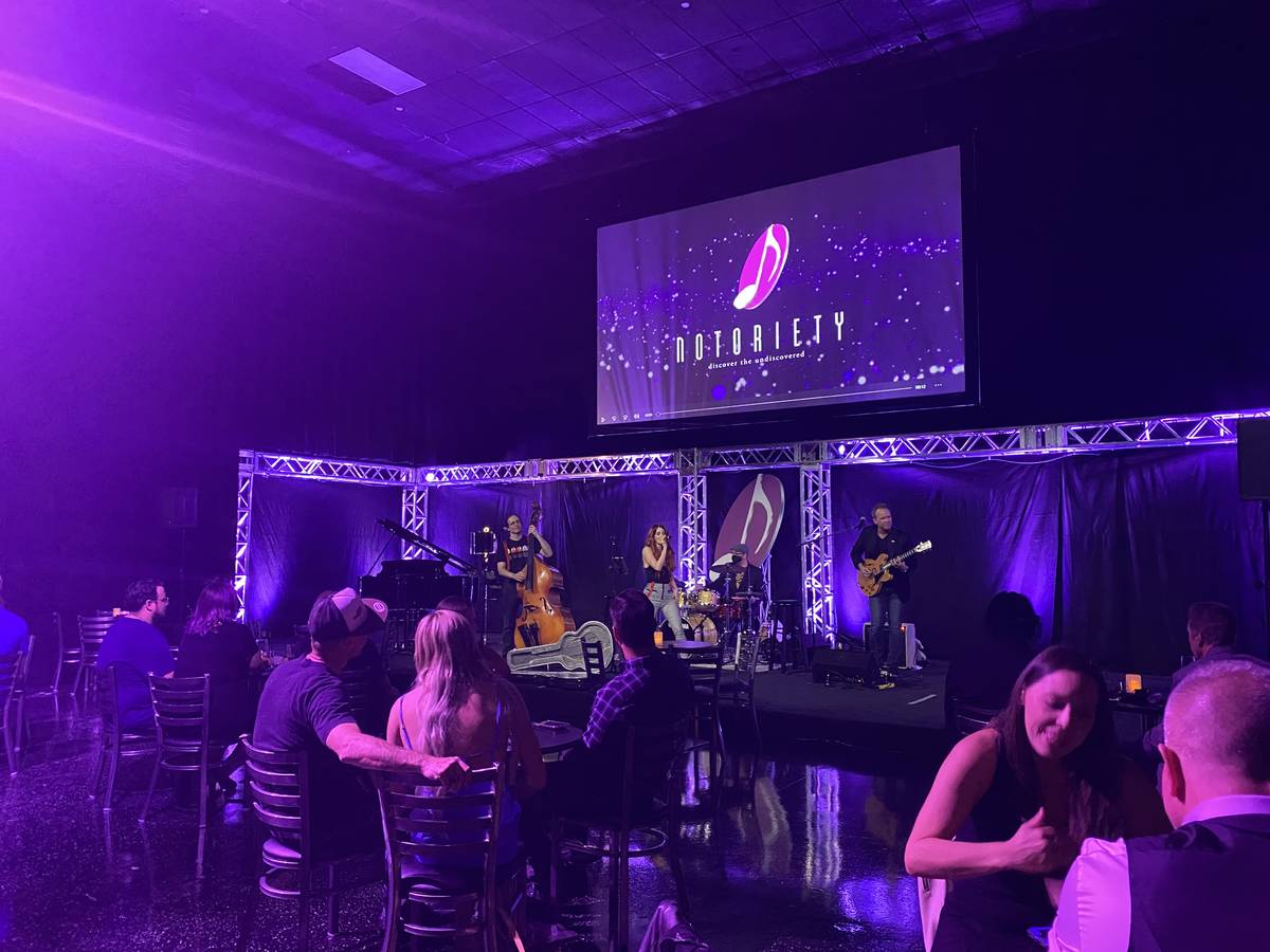 Anne Martinez and Red Penny Arcade perform in ambience at Notoriety at Neonopolis on Friday, Se ...