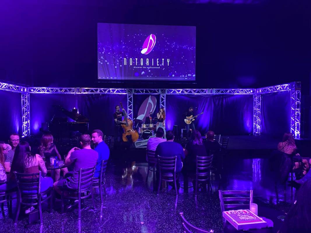 Anne Martinez and Red Penny Arcade perform in ambience at Notoriety at Neonopolis on Friday, Se ...