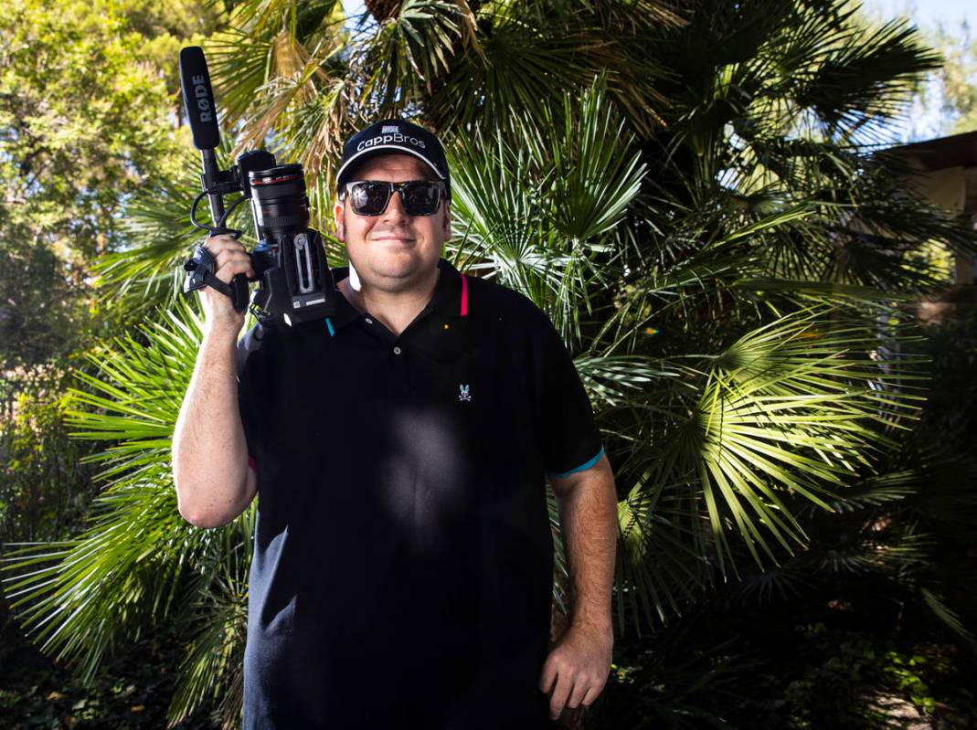 Las Vegas filmmaker Zachary Capp poses for a portrait at his home in Las Vegas on Tuesday, Sept ...
