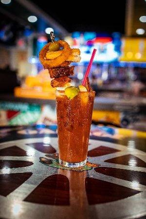 Signature bloody mary at Sickies Garage Burgers & Brews. (Sickies Garage Burgers & Brews)