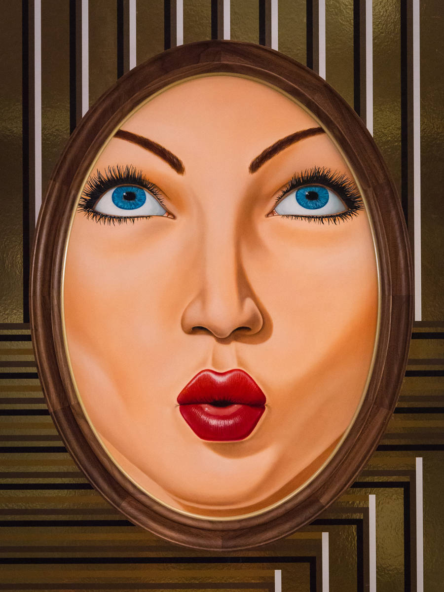 Painting by Jelaince Faunce at Barry's Downtown Prime at Circa Resort and Casino. (Landon Mace/ ...
