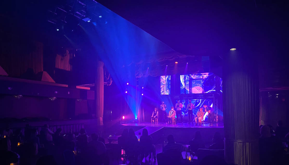 A scene from "Aussie Heat" male revue is shown at Mosaic On The Strip on Thursday, Oc.t 9, 2020 ...