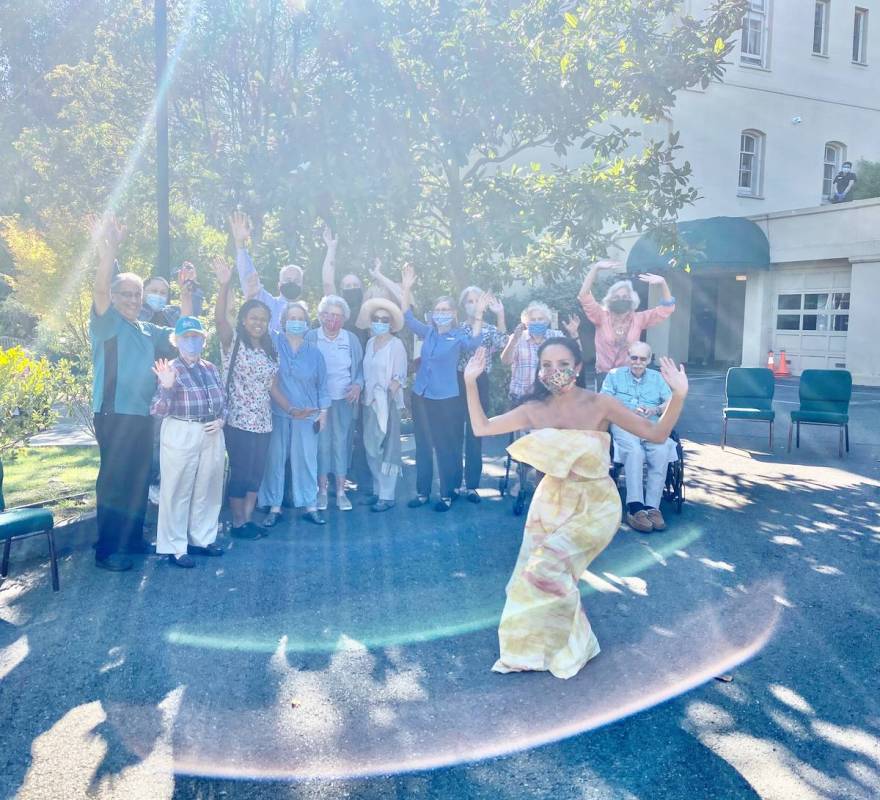 Lorena Peril performs at the Arden Wood Christian Science Nursing Care facility in San Francisc ...