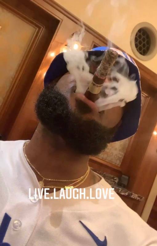 A screen grab of LeBron James playing blackjack Saturday night in Vegas. The team is reportedly ...