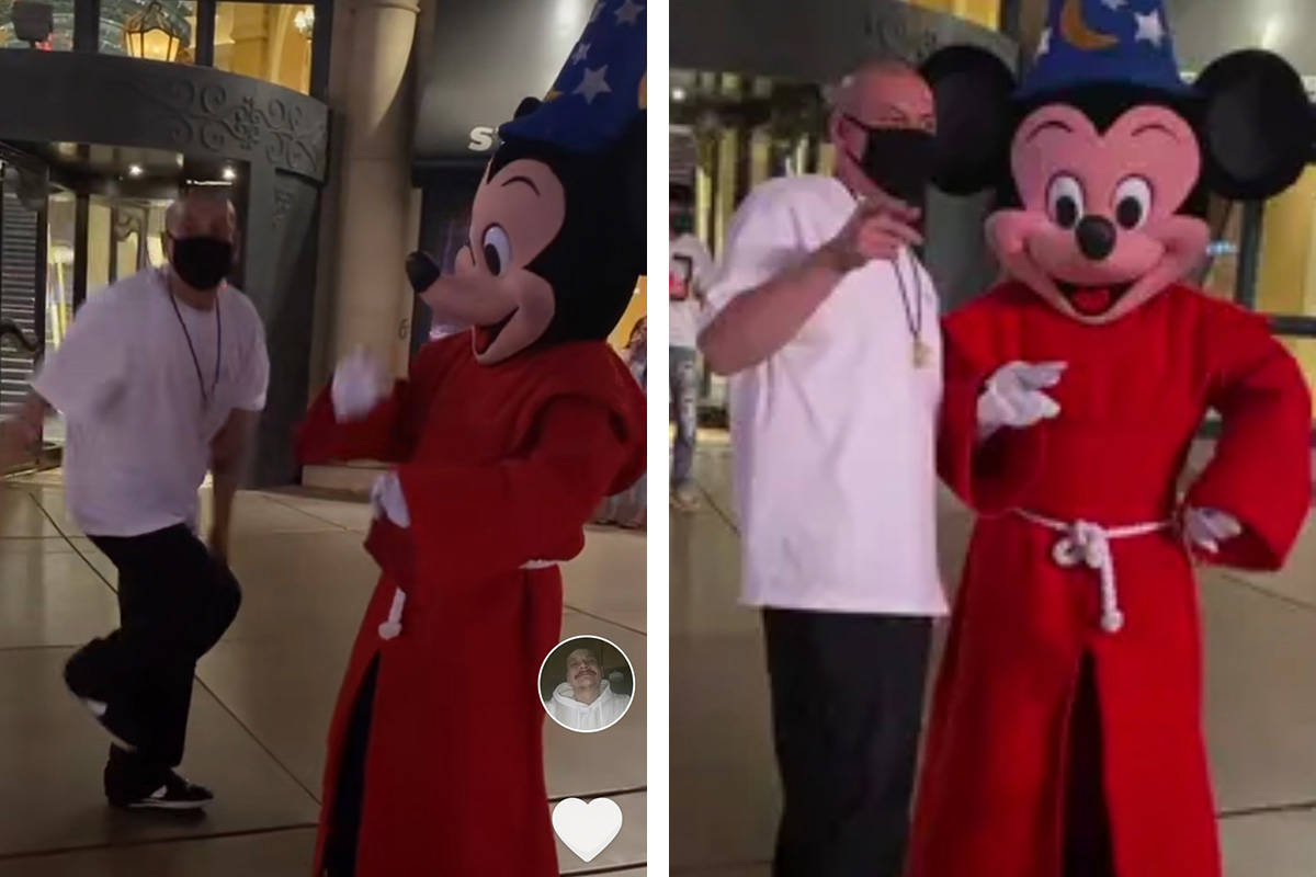 Viral TikTok phenomenon Nathan Apodaca, aka @420doggface208 (left), is shown on the Las Vegas S ...