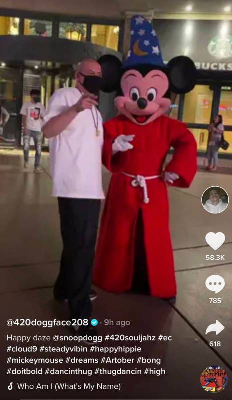 Viral TikTok phenomenon Nathan Apodaca, aka @420doggface208, is shown on the Las Vegas Strip in ...