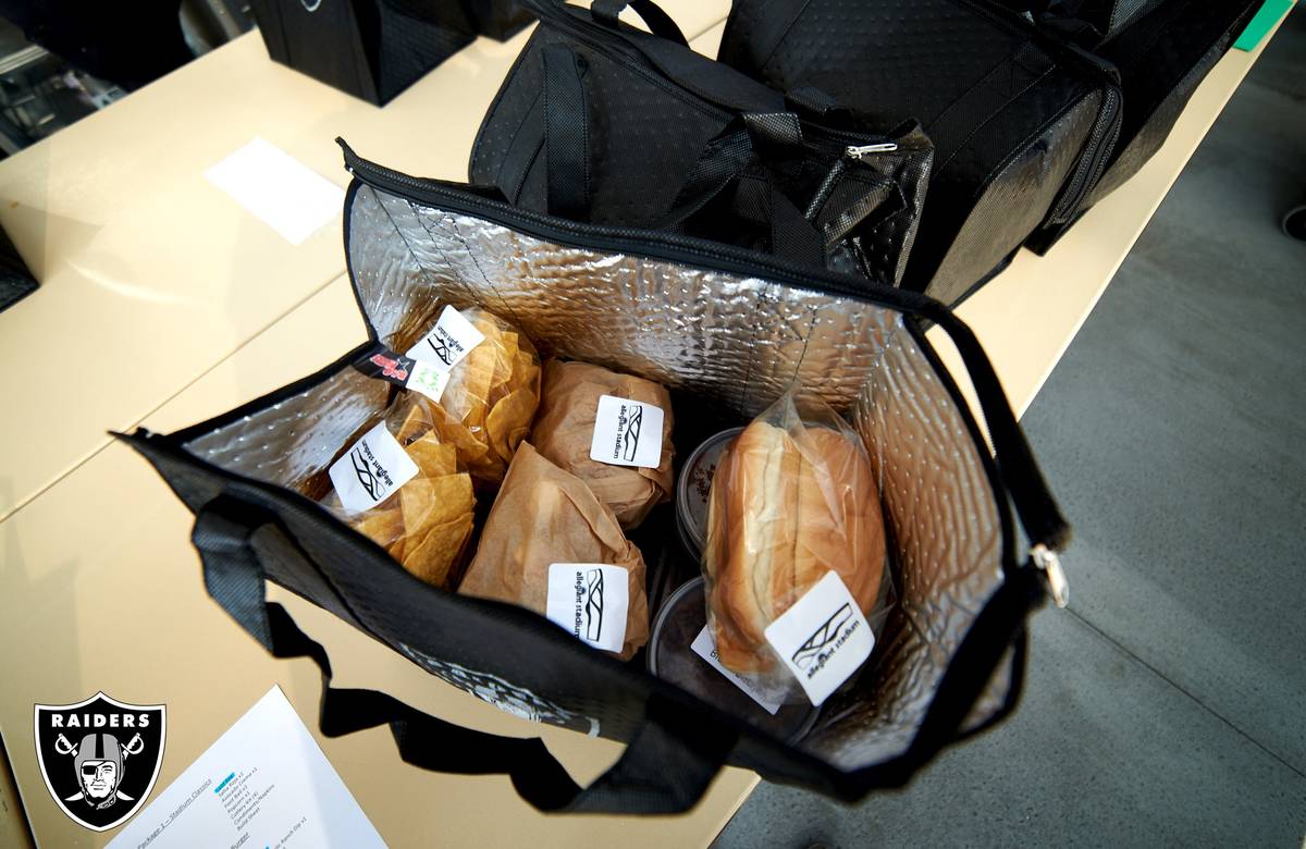 Allegiant Stadium's Gameday to Go packages are available for contactless pickup. (Joey Ungerer/ ...