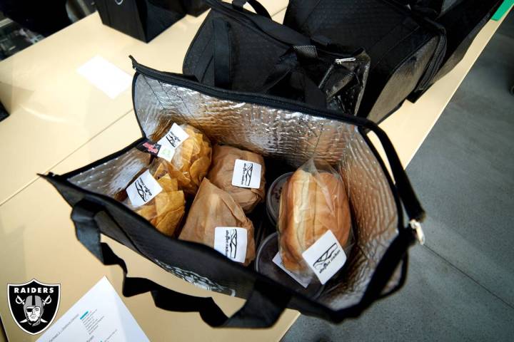 Allegiant Stadium's Gameday to Go packages are available for contactless pickup. (Joey Ungerer/ ...