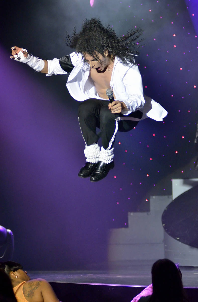 Jalles Franca performs as Michael Jackson during "MJ Live" in the showroom at the Str ...