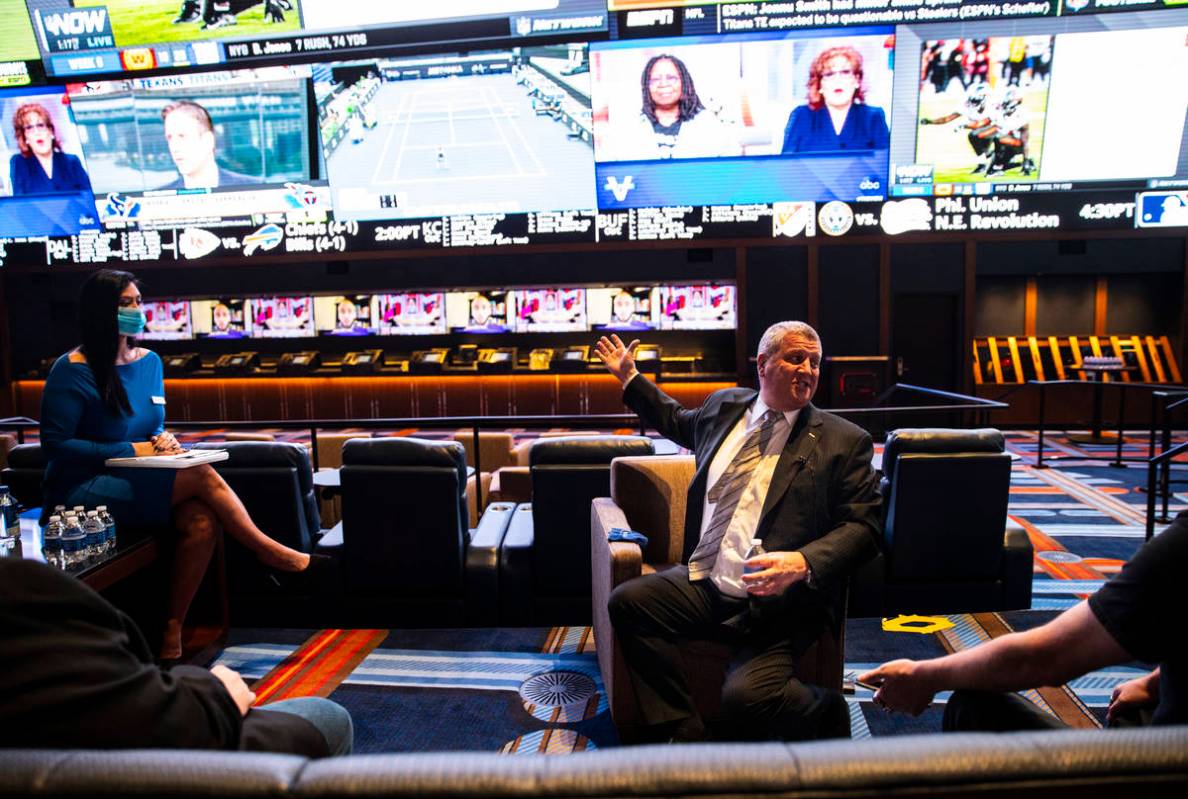 Derek Stevens is shown at Circa Sports. (Chase Stevens/Las Vegas Review-Journal) @csstevensphoto