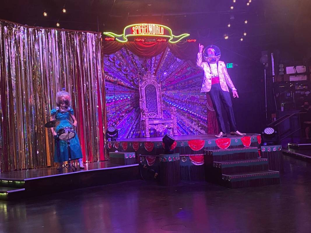 The Gazillionaire and Penny Pibbets are shown in the return of "Absinthe" at Caesars Palace on ...