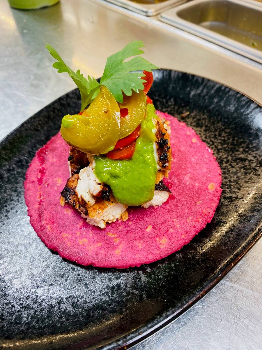 The Roja (red) version of Border Grill's Votadoita Taco (Mike Minor)