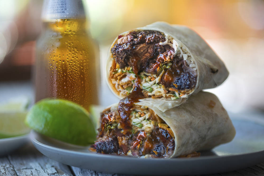 A Burnt Ends Burrito from BBQ Mexicana. (Peter Harasty)