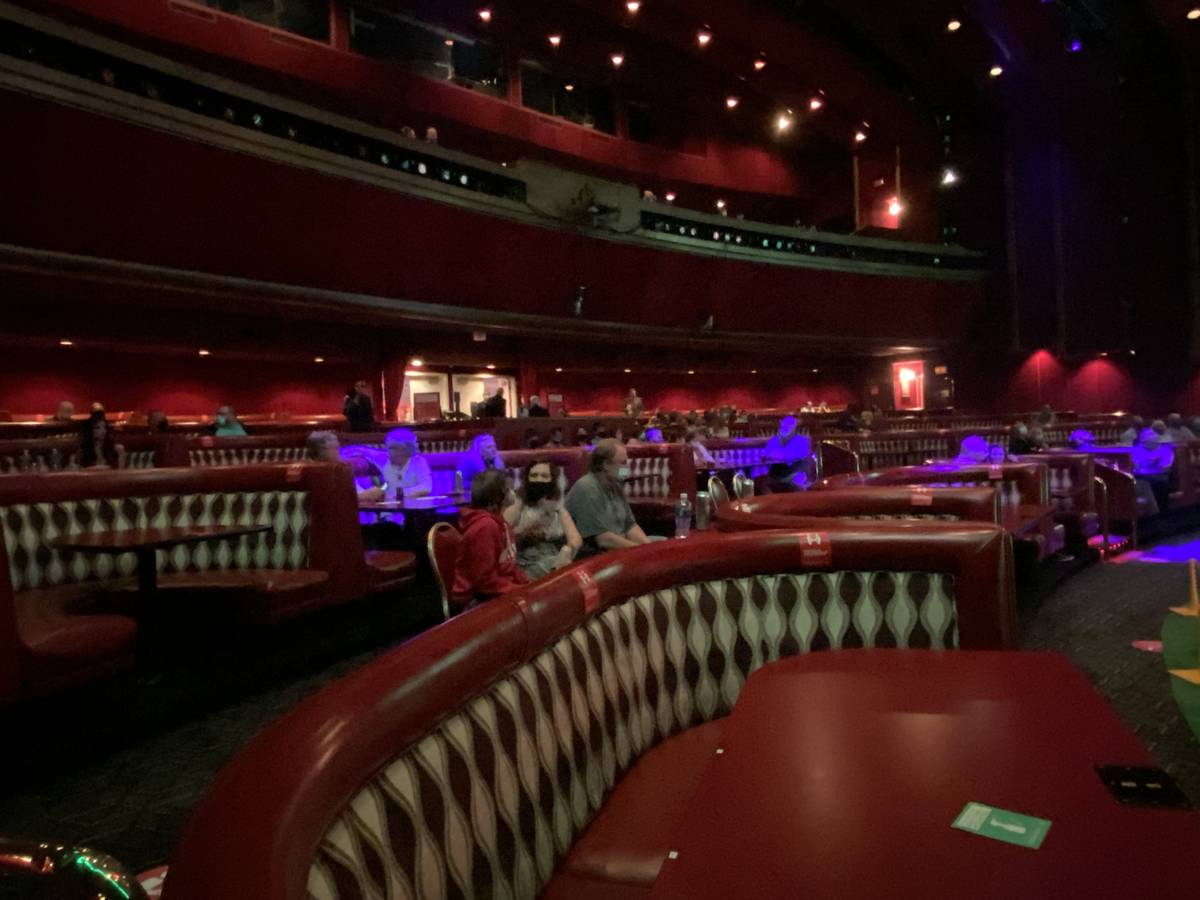 A look at the socially distant Flamingo Showroom on Thursday, Oct. 29, 2020. (John Katsilometes ...