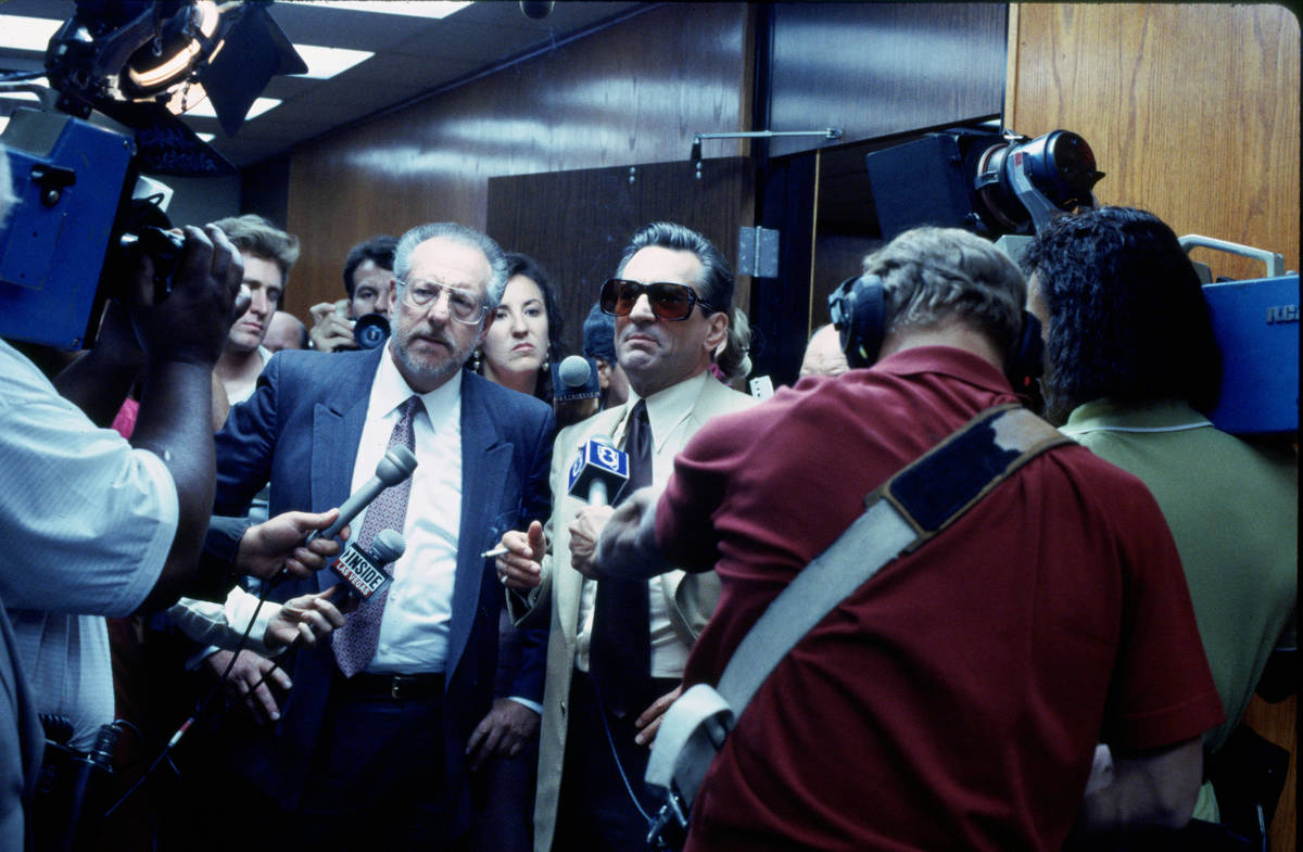 Former Las Vegas Mayor Oscar Goodman, right, portrayed himself as the lawyer for Sam "Ace" Roth ...