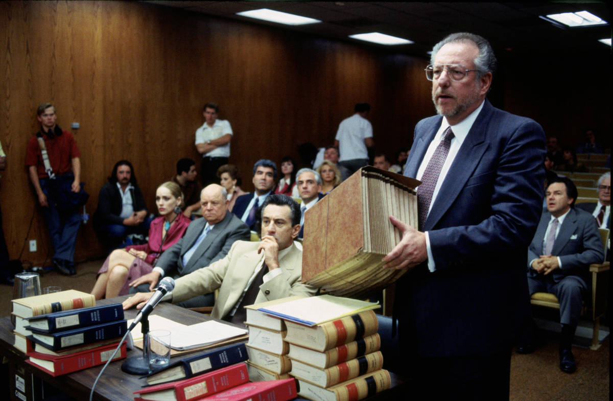 Former Las Vegas Mayor Oscar Goodman, right, portrayed himself in "Casino." (Universal Pictures)