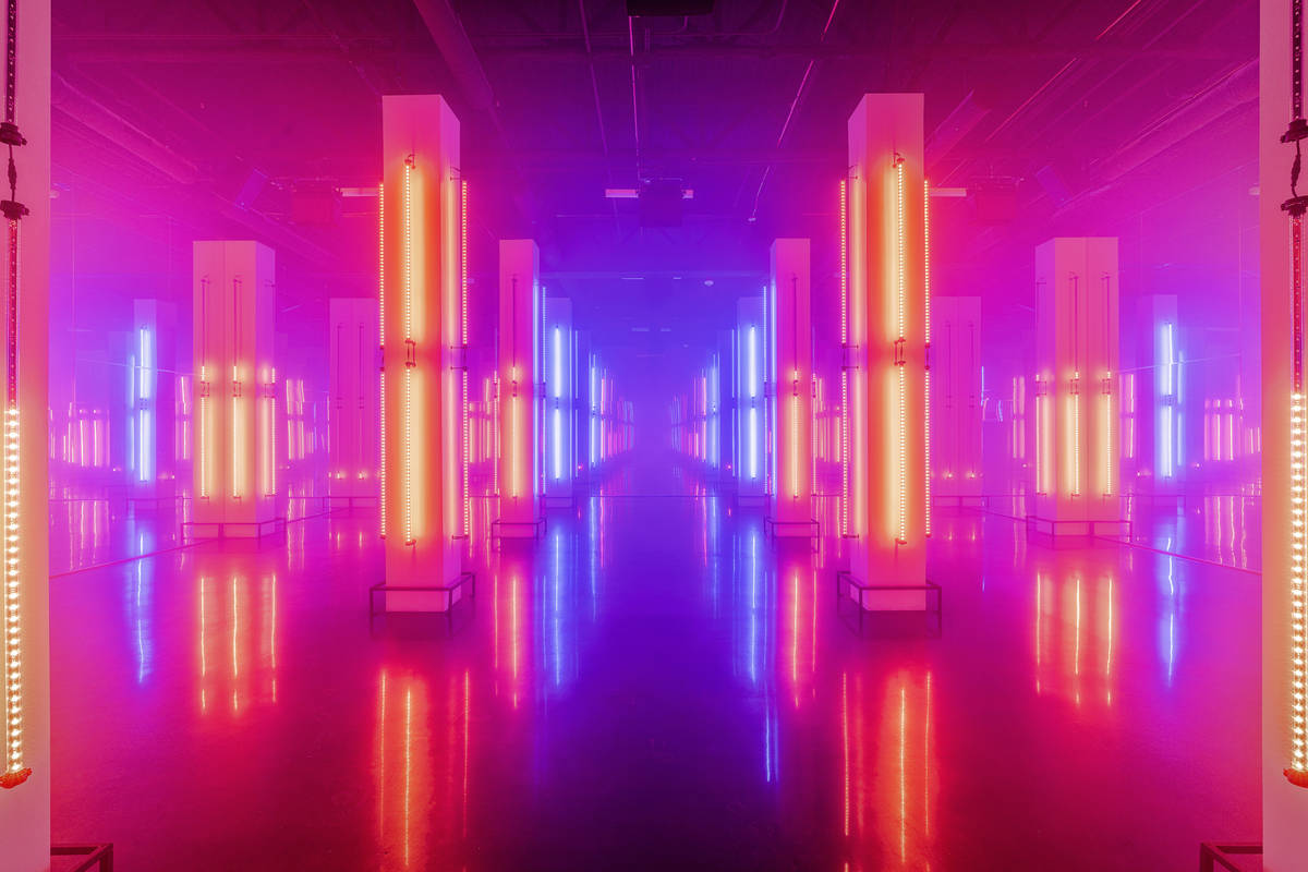 “Cluster," a mix of light and advanced technology in an interactive, 360-degree experience, i ...