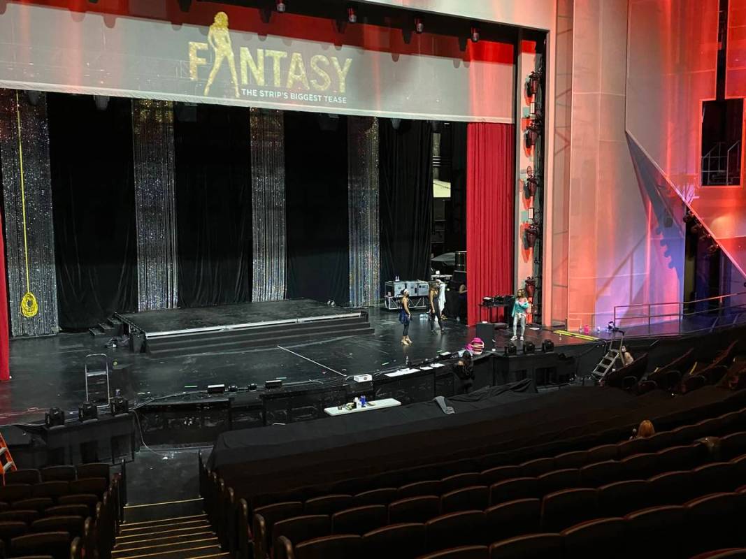 A look at a rehearsal of "Fantasy," which has moved from 350-capacity Atrium Showroom to 1,500- ...