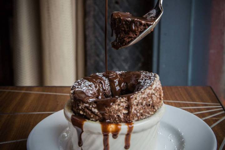 JK's Chocolate Grand Marnier Souffle at Emeril's New England Fish House. (Emeril's)