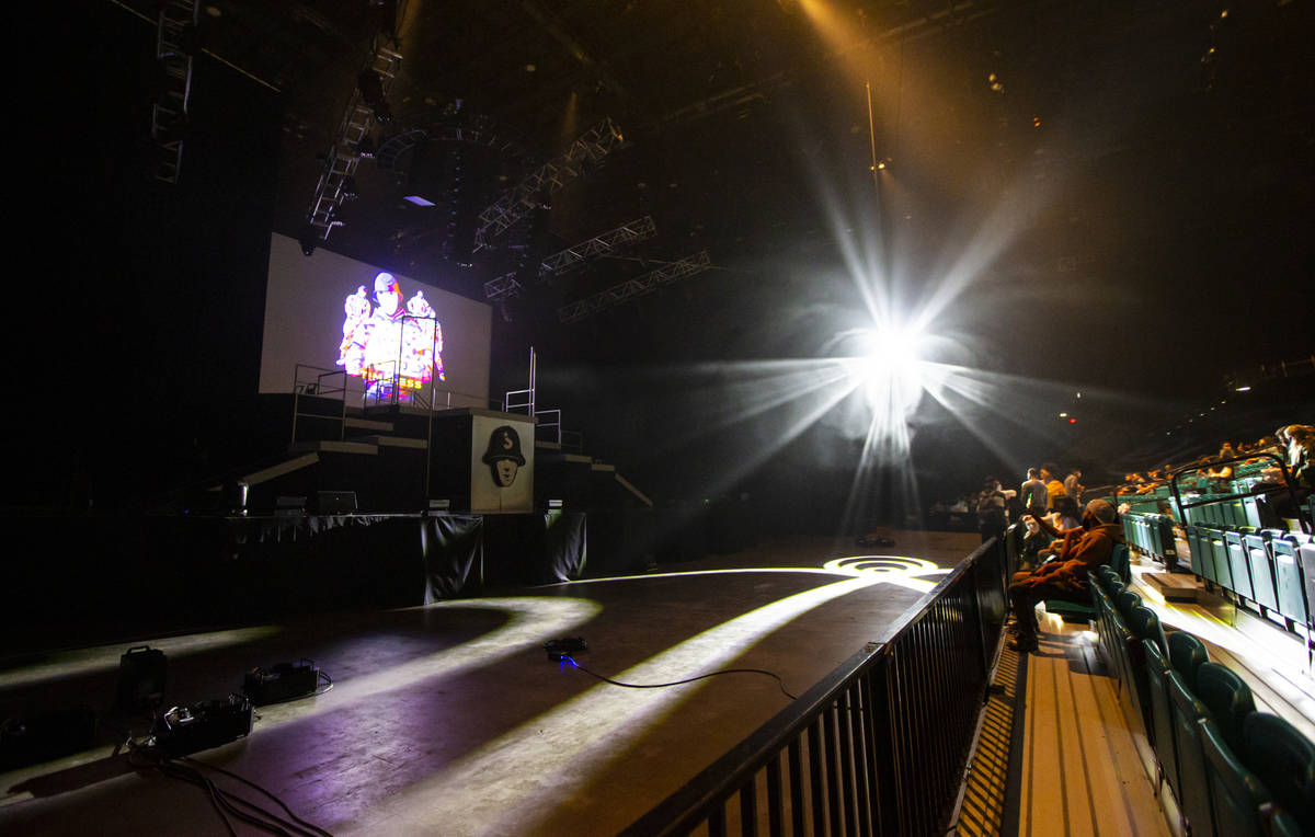A mandated distance of 25 feet between the stage and audience is seen before "Timeless&quo ...