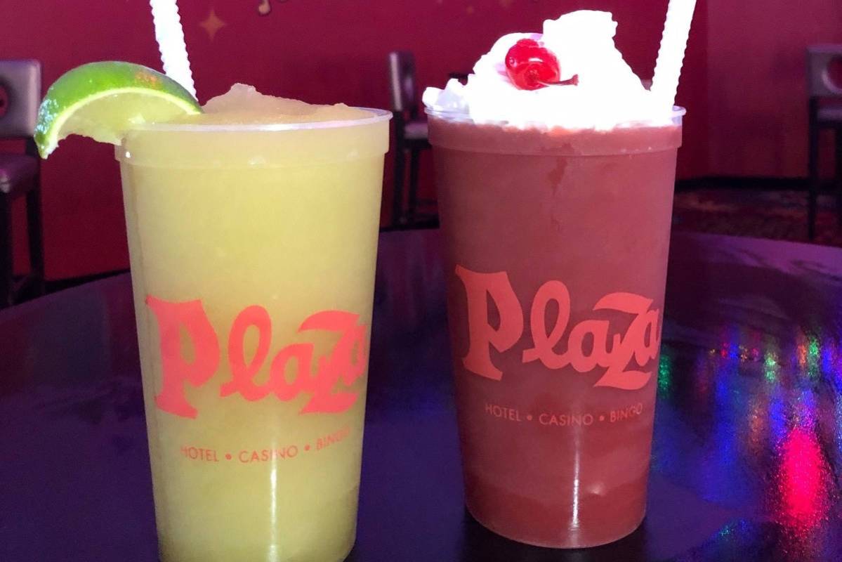 Regular and strawberry RRRRrrrrrgggaritas at the Omaha Bar & Lounge at the Plaza. (The Plaza)