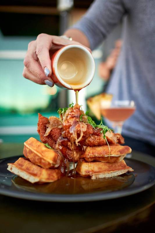 Chicken and waffles at The Stove. (The Stove)