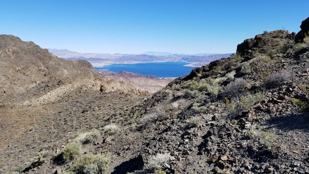 View of Lake Mead from the Black Mountain Overlook of the River Mountain Hiking Trail. (Natalie ...
