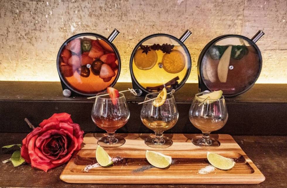 Infused tequilas at El Dorado Cantina. (El Dorado Cantina)